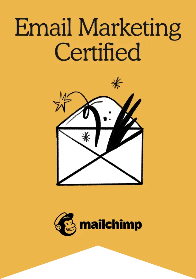Mailchimp email marketing certified badge